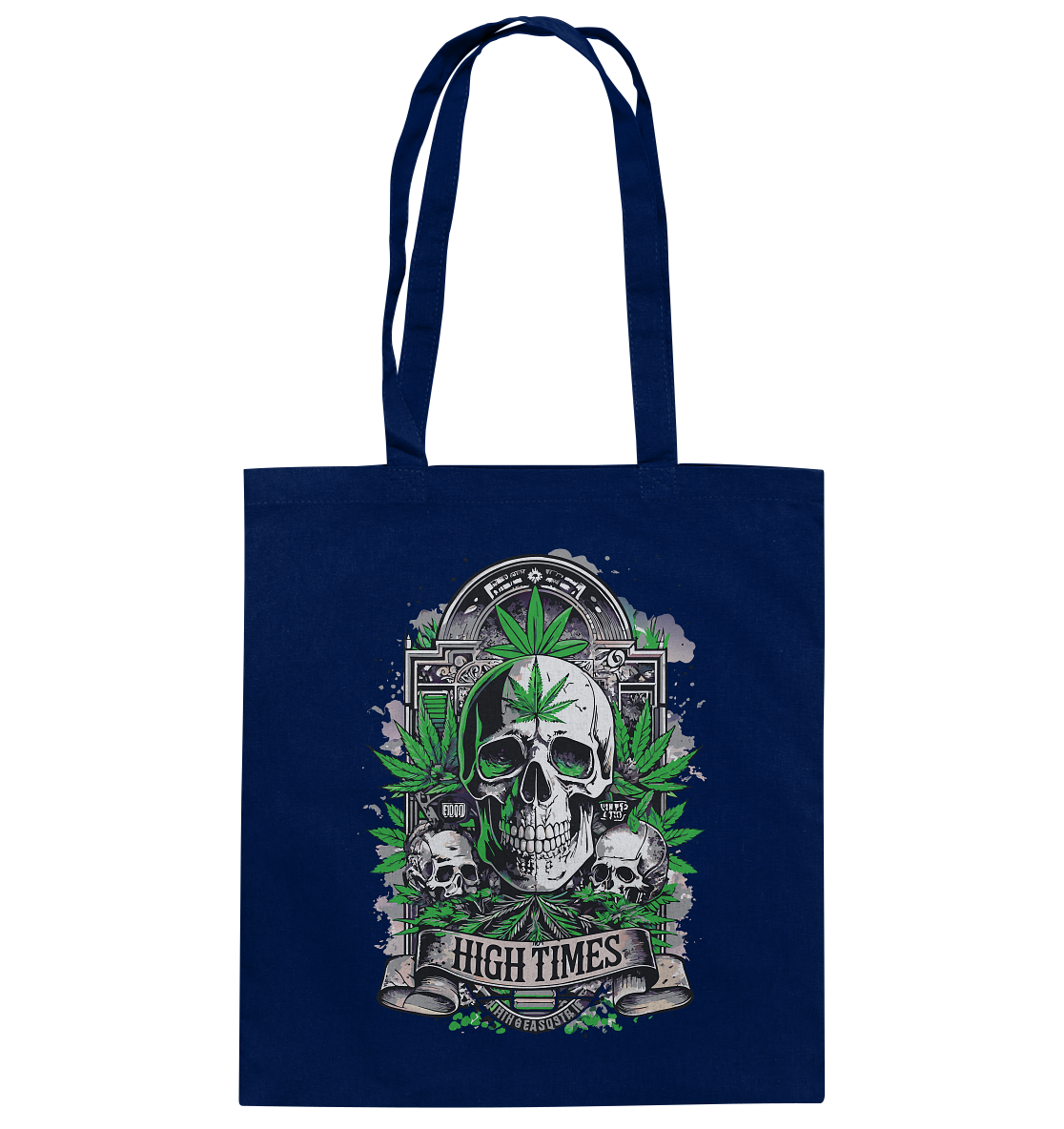 High Times Skull Green - Baumwolltasche