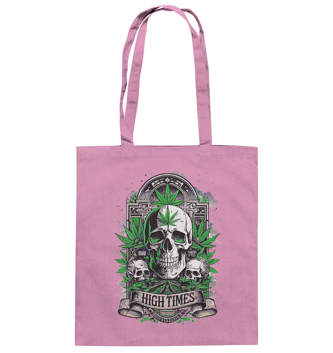 High Times Skull Green - Baumwolltasche