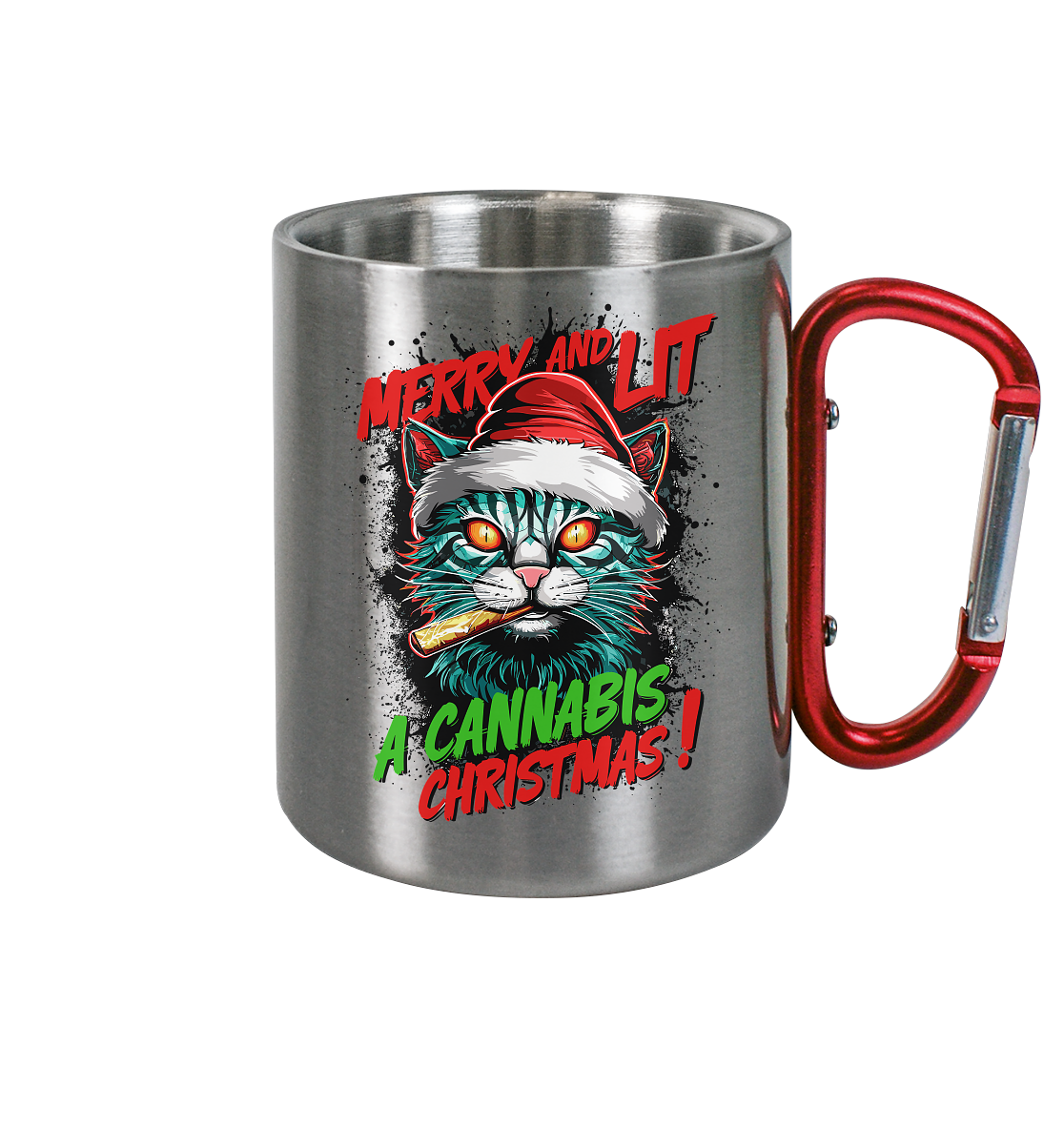 Cannabis Christmas - Edelstahl Tasse