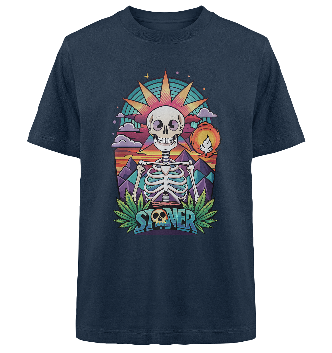 Color Stoner Skeleton - Unisex Oversized Shirt