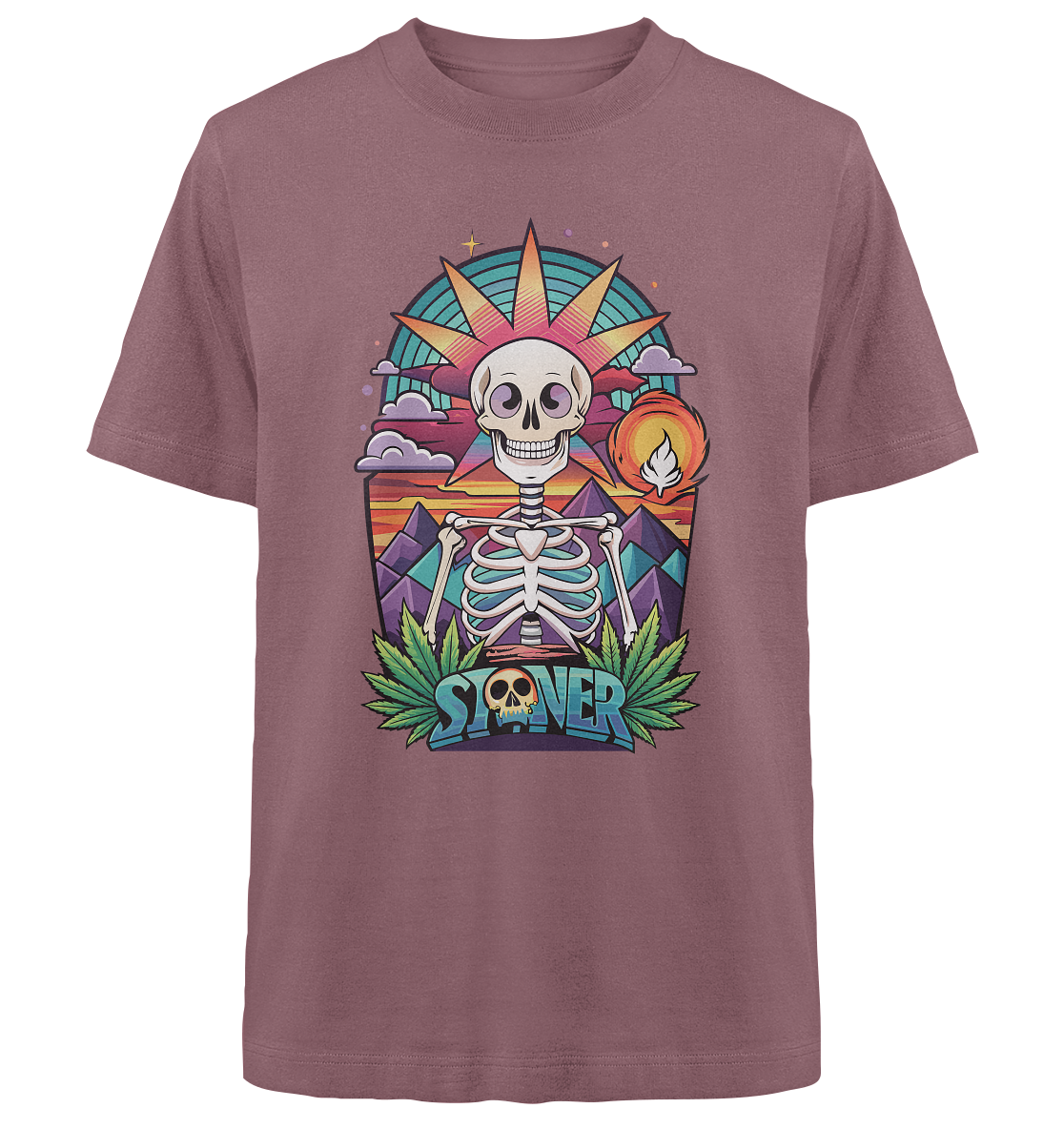Color Stoner Skeleton - Unisex Oversized Shirt