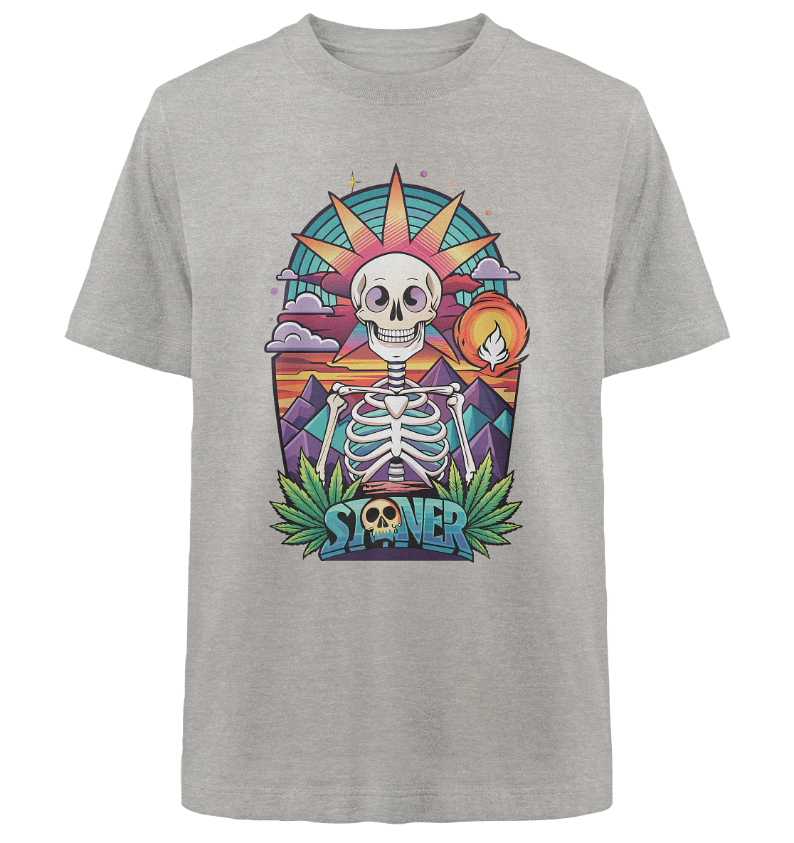 Color Stoner Skeleton - Unisex Oversized Shirt