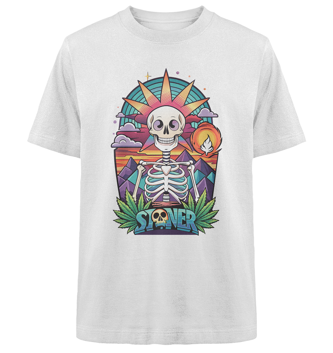 Color Stoner Skeleton - Unisex Oversized Shirt