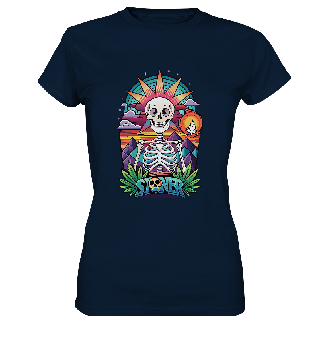 Color Stoner Skeleton - Ladies Premium Shirt