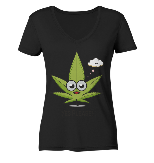 Yes Please - Ladies V-Neck Shirt