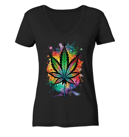 Color Leaf - Ladies V-Neck Shirt