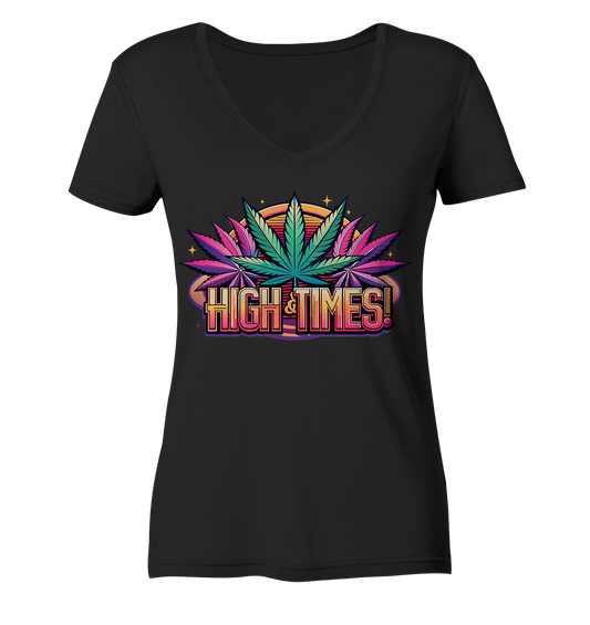 High Times Ufo - Ladies V-Neck Shirt