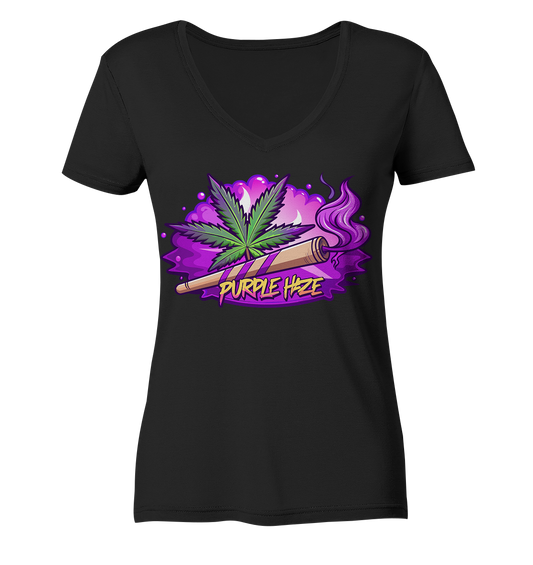 Purple Haze Joint - Ladies V-Neck Shirt