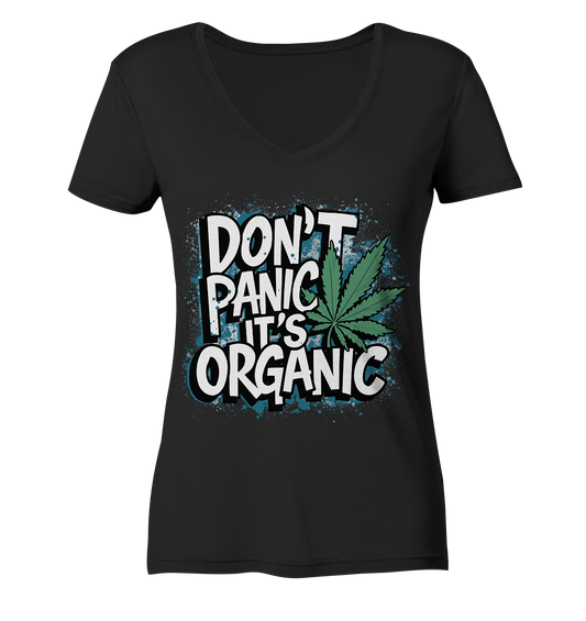 Don't Panic - Ladies V-Neck Shirt