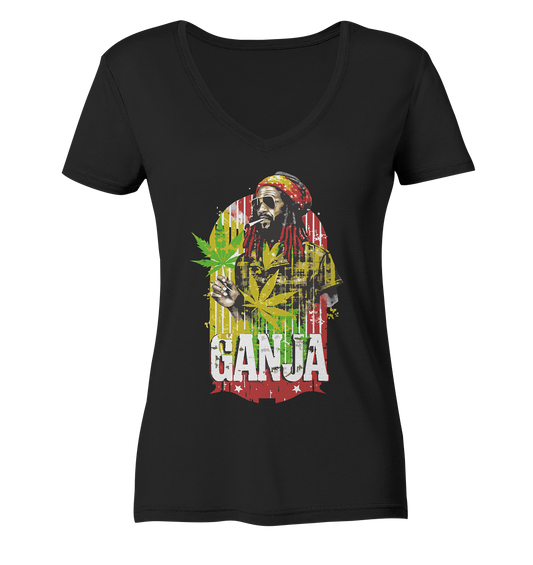 Ganja - Ladies V-Neck Shirt