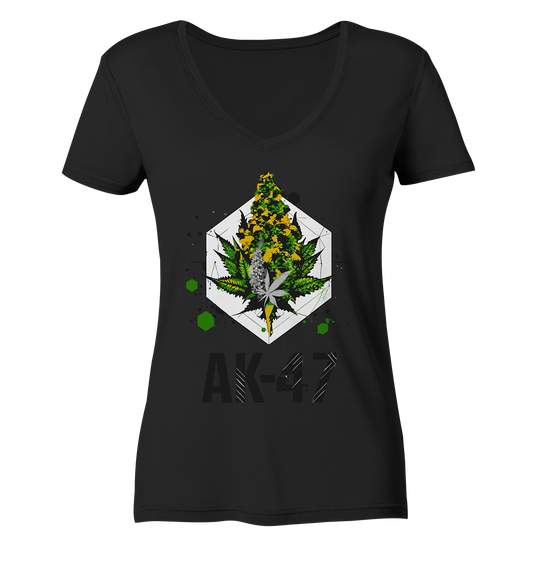AK 47 - Ladies V-Neck Shirt