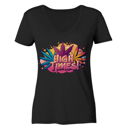 High Times Leafs - Ladies V-Neck Shirt