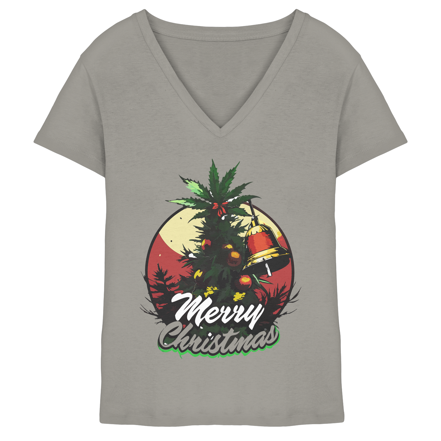 Christmas Bell - Ladies V-Neck Shirt