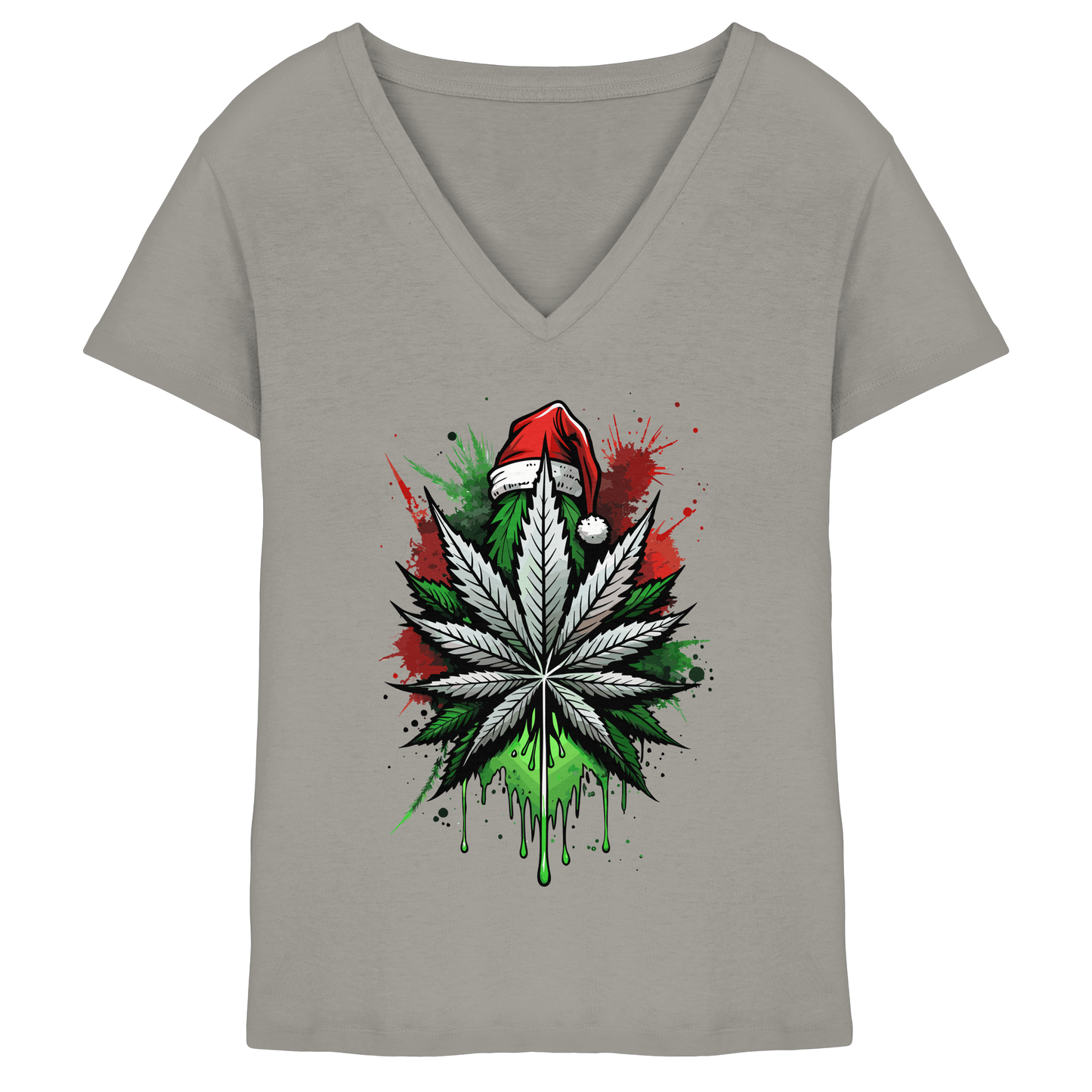 Cap Cannabis - Ladies V-Neck Shirt