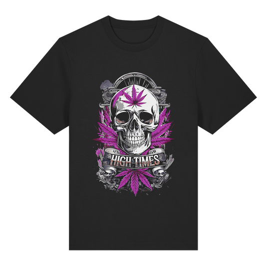 High Times Skull Purple - Unisex Heavy T-Shirt