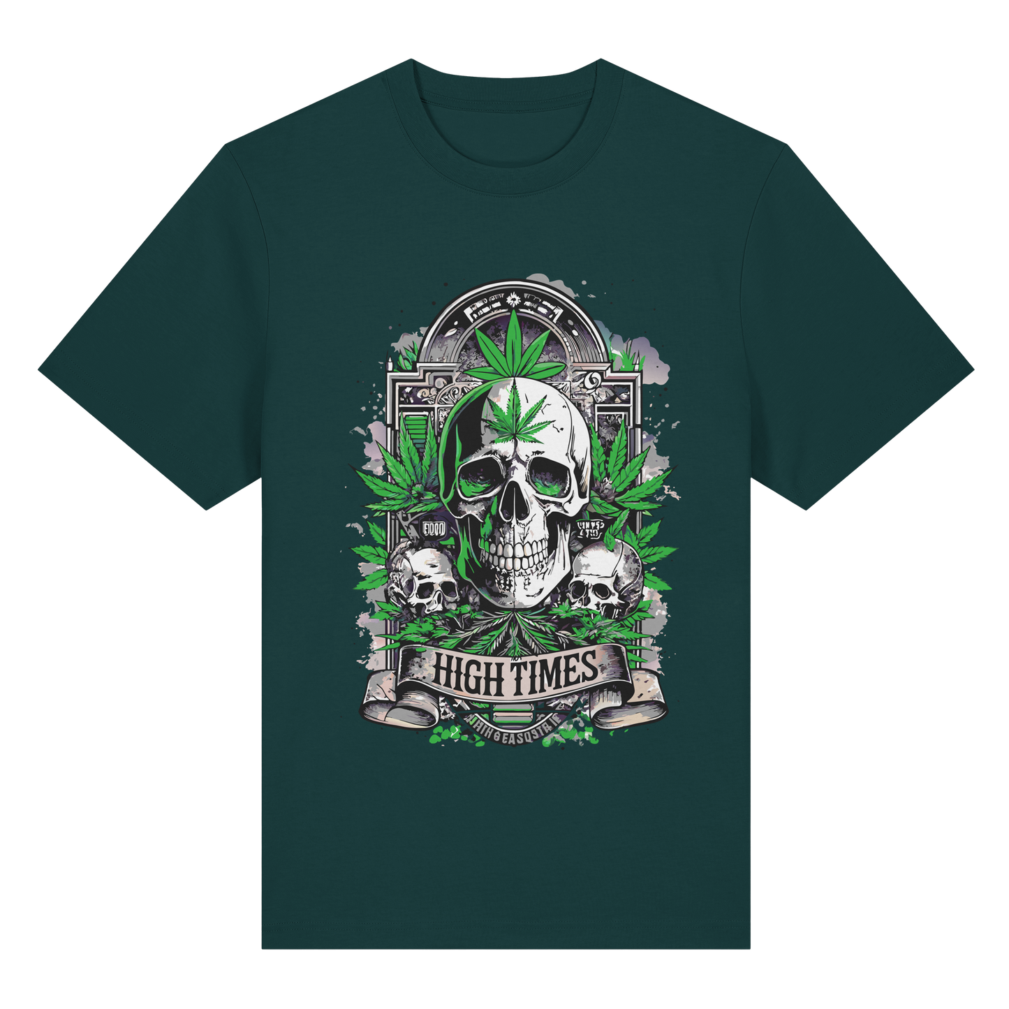 High Times Skull Green - Unisex Heavy T-Shirt