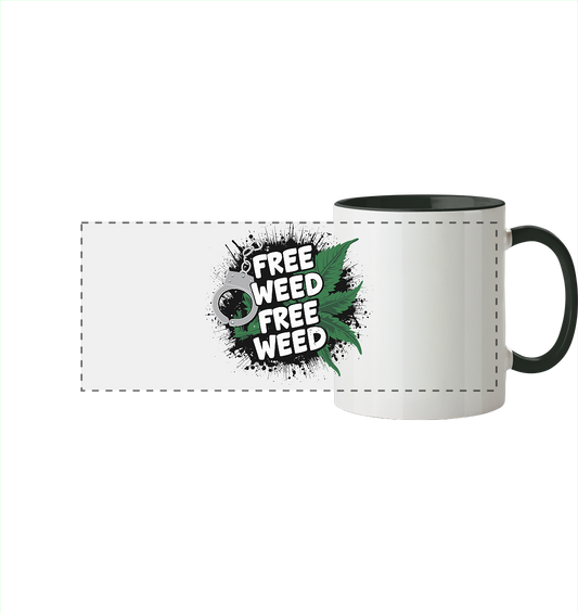 Free Weed - Panorama Tasse zweifarbig