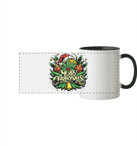 Bell Christmas - Panorama Tasse zweifarbig