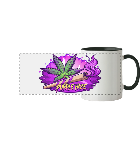 Purple Haze Joint - Panorama Tasse zweifarbig