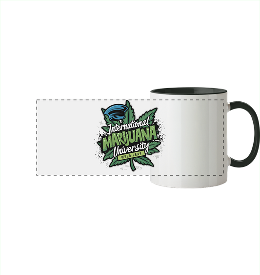 Marijuana University - Panorama Tasse zweifarbig