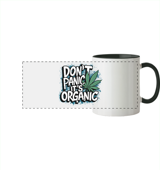 Don't Panic - Panorama Tasse zweifarbig