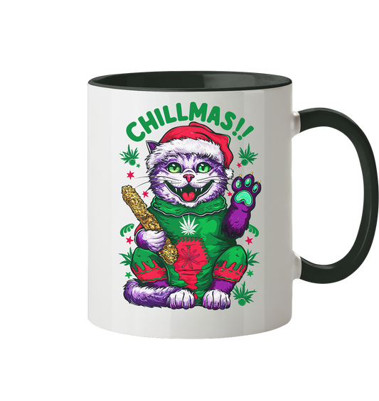 Chillmas Cat - Tasse zweifarbig