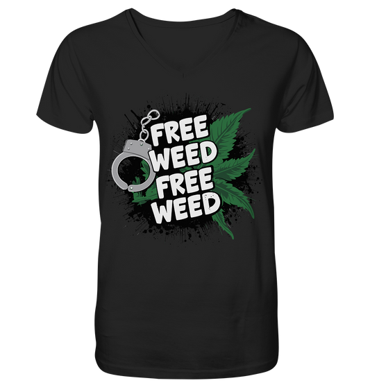 Free Weed - Gentlemen V-Neck Shirt