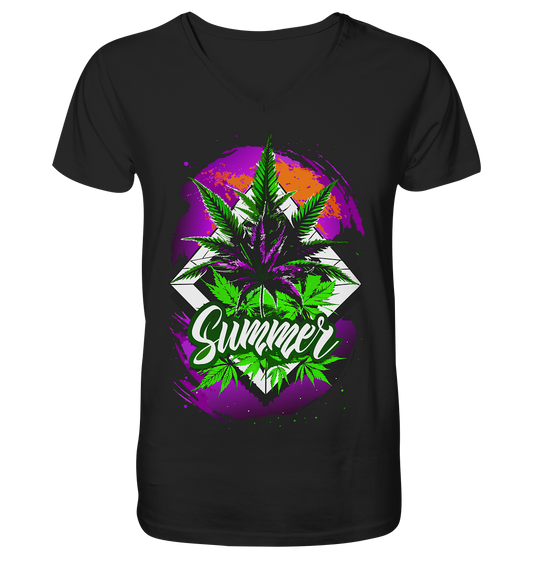 Purple Summer - Gentlemen V-Neck Shirt