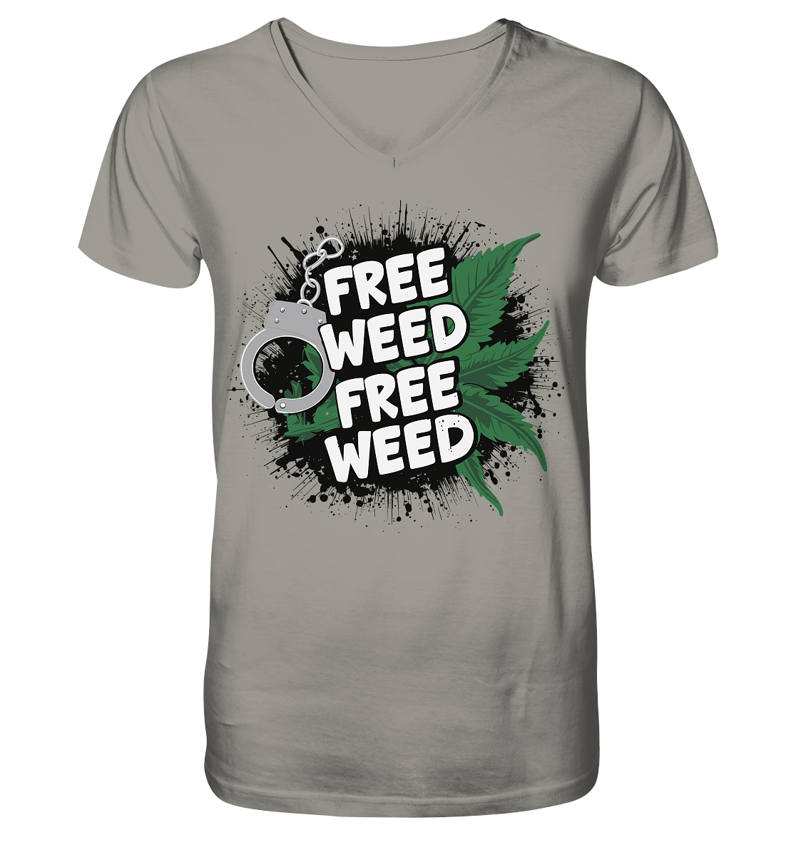 Free Weed - Gentlemen V-Neck Shirt