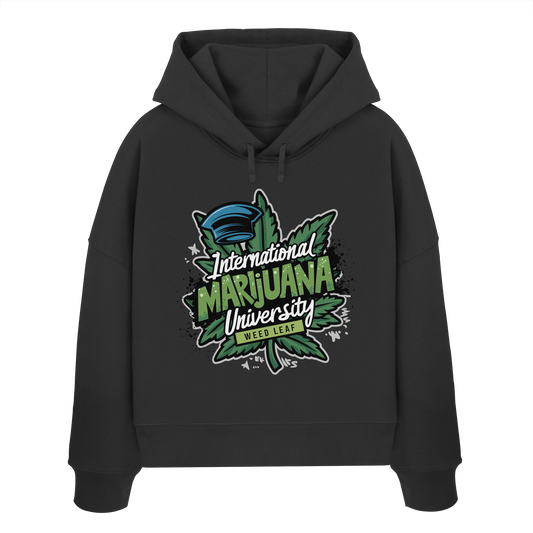 Marijuana University - Ladies Boxcut Hoodie