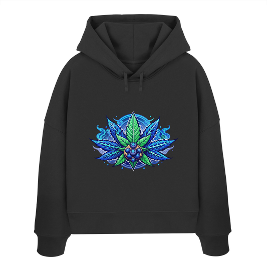 Blue Leaf - Ladies Boxcut Hoodie