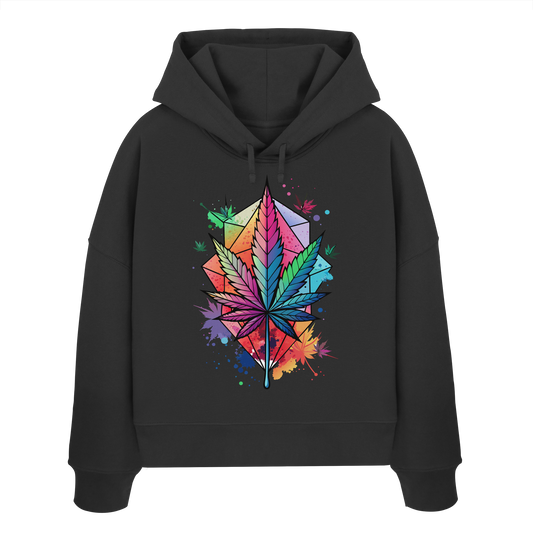 Color Leaf 2 - Ladies Boxcut Hoodie