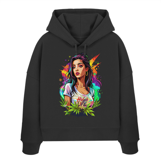 High Life - Ladies Boxcut Hoodie
