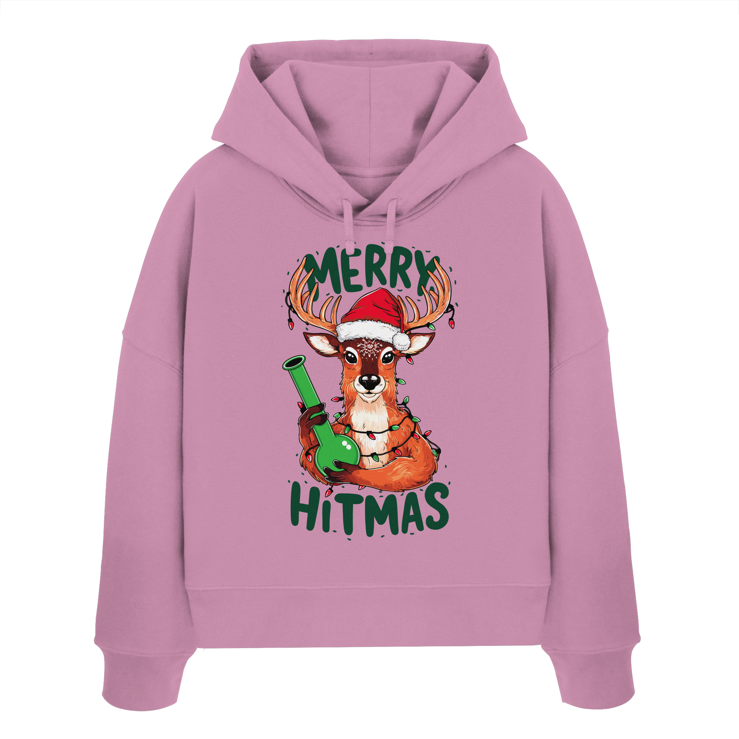 Bong Reindeer - Ladies Boxcut Hoodie