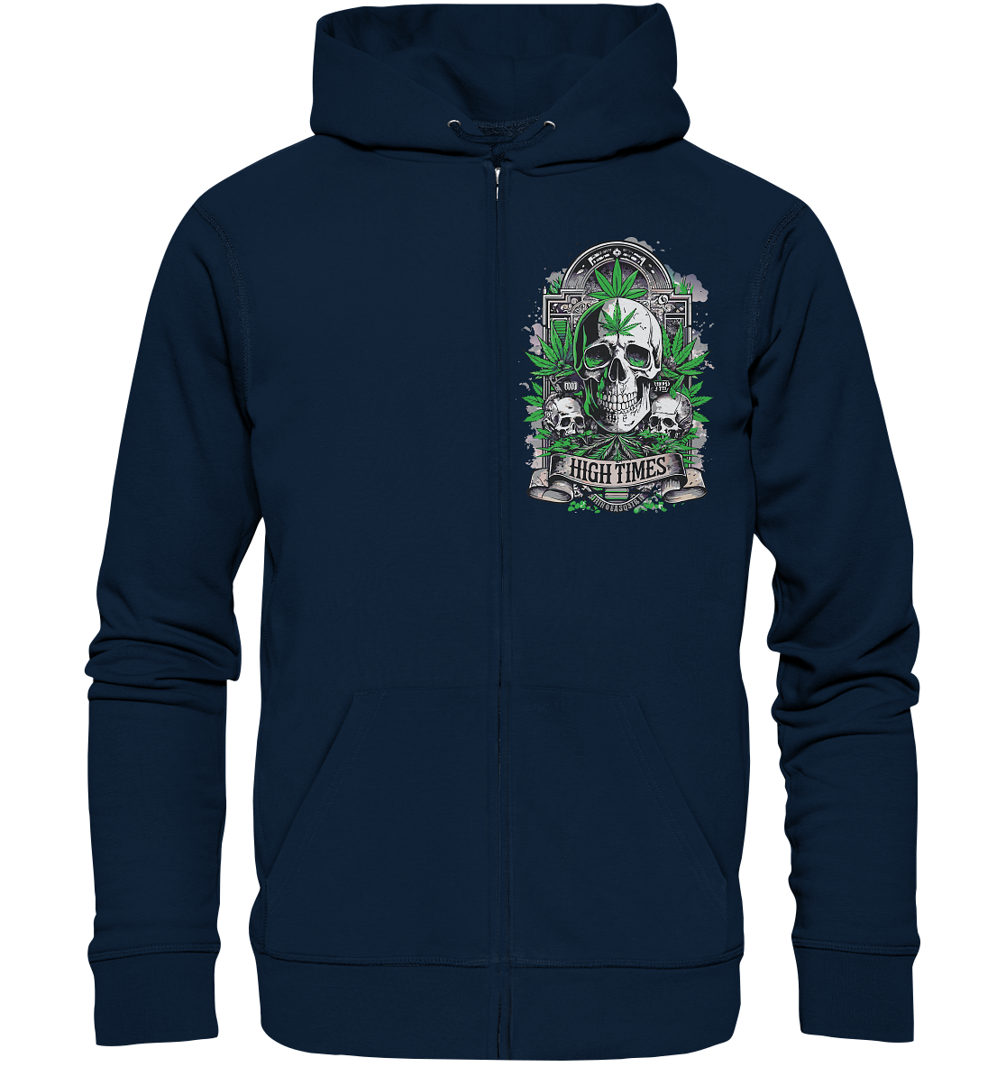 High Times Skull Green - Zipper