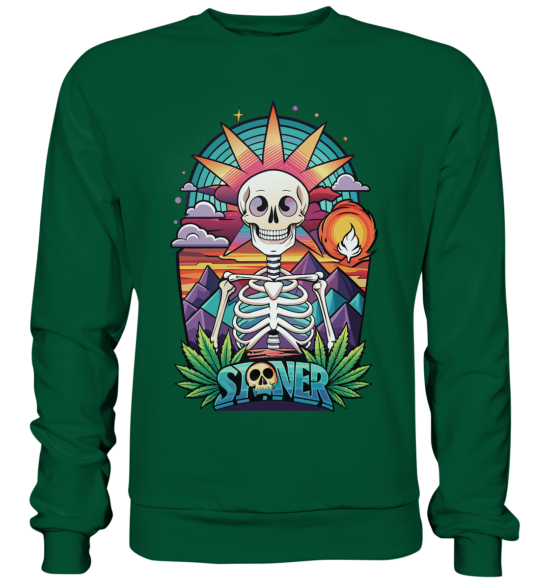 Color Stoner Skeleton - Unisex Sweatshirt