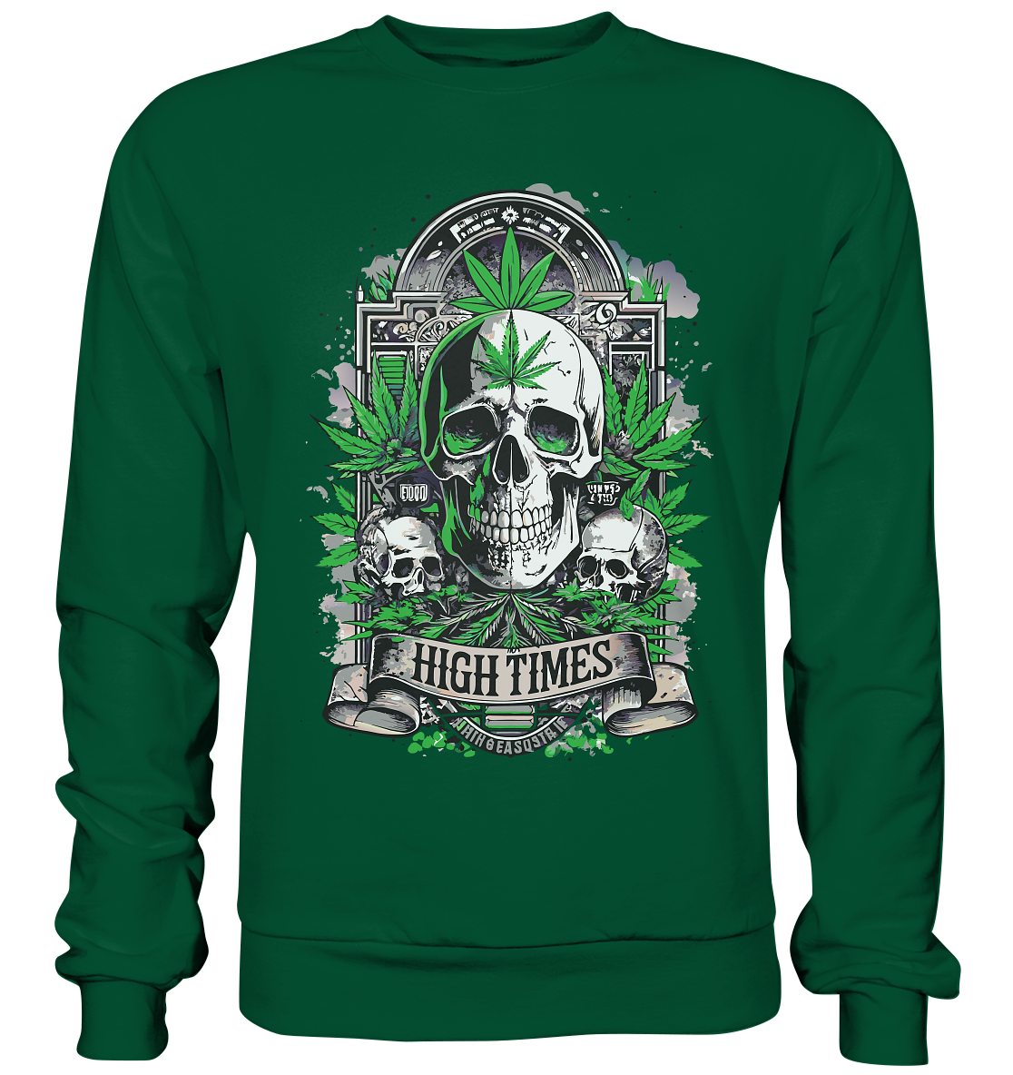 High Times Skull Green - Unisex Sweatshirt