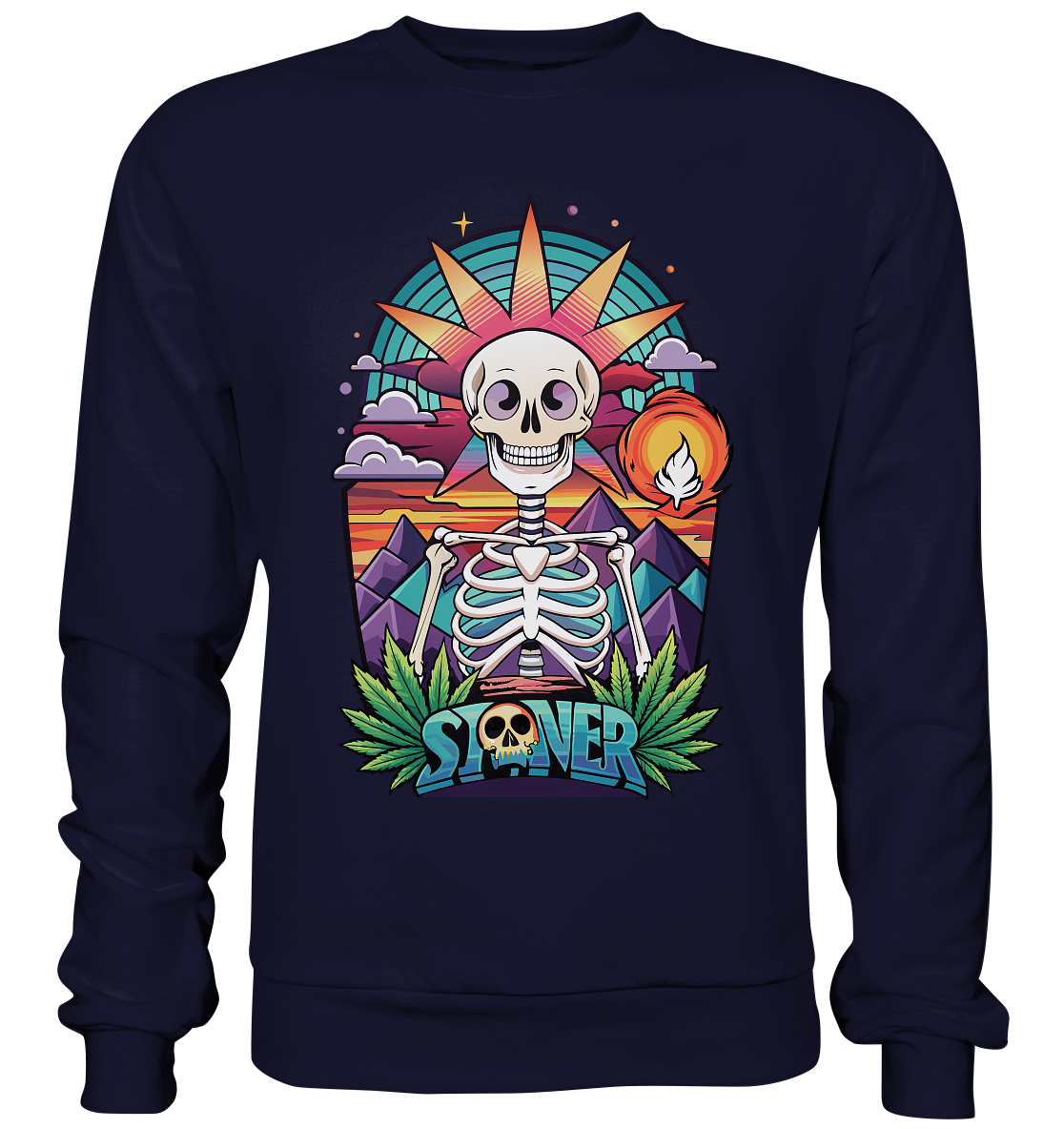 Color Stoner Skeleton - Unisex Sweatshirt