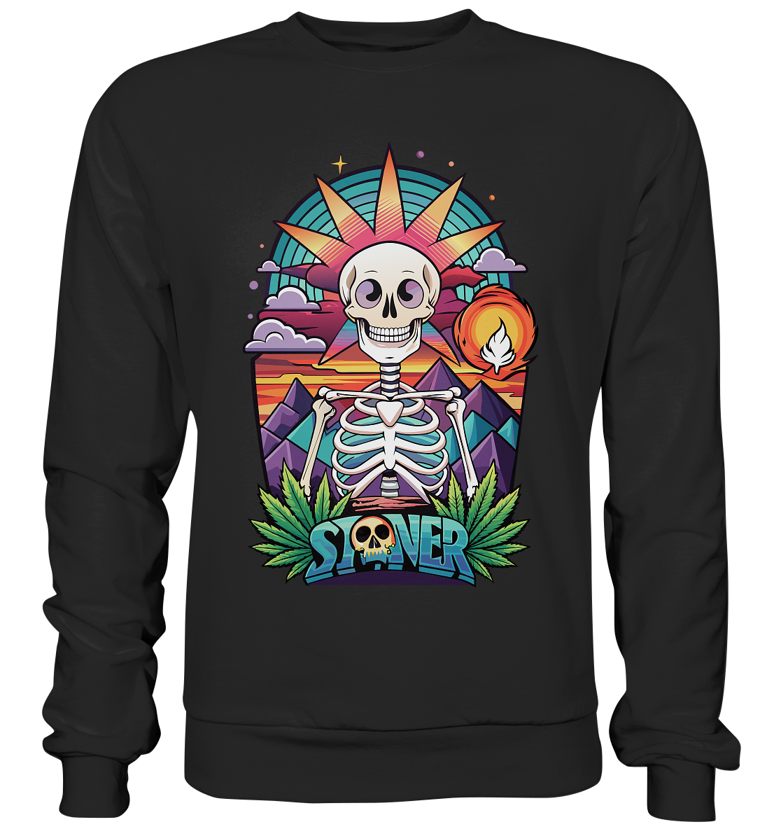 Color Stoner Skeleton - Unisex Sweatshirt