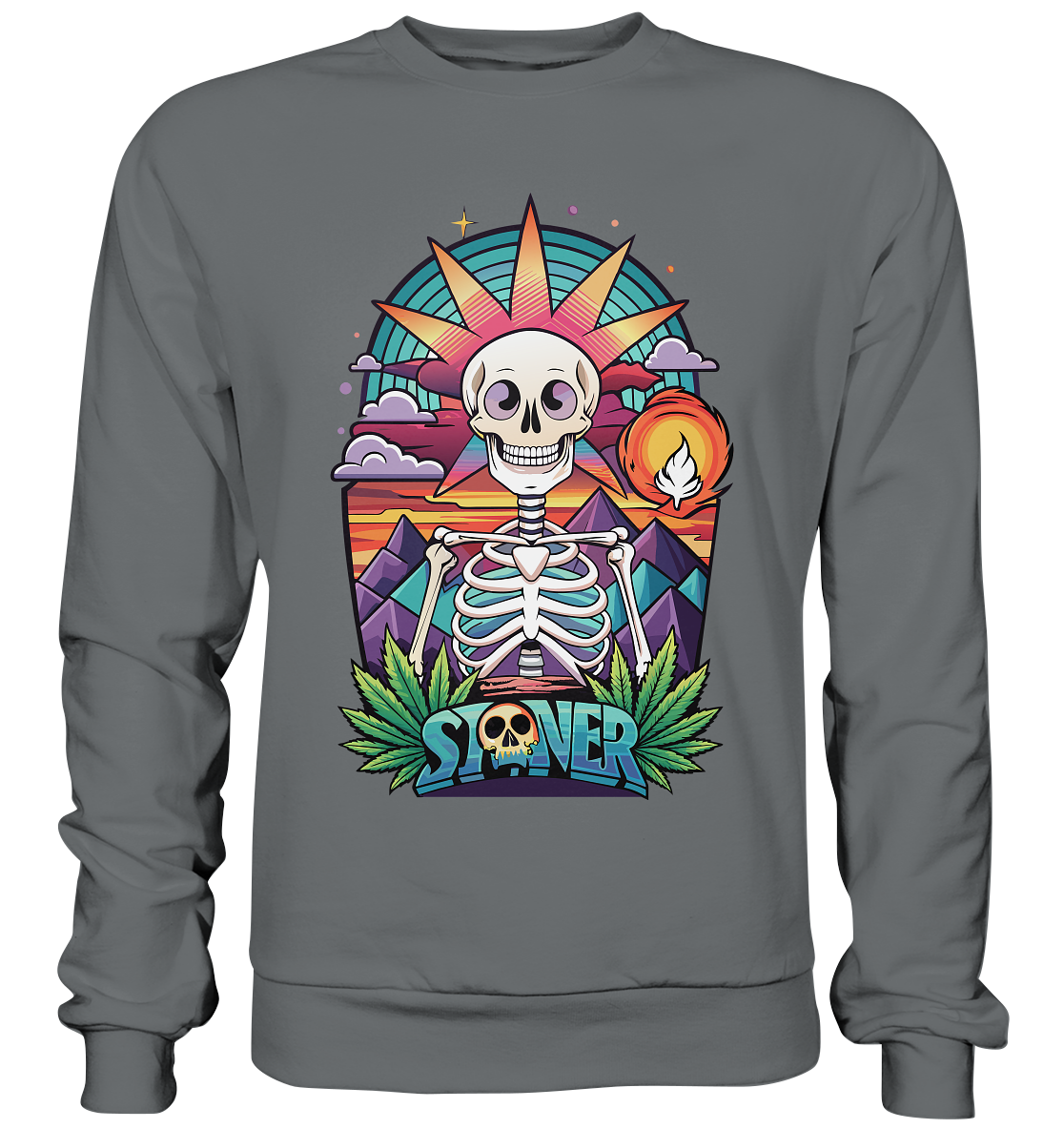 Color Stoner Skeleton - Unisex Sweatshirt