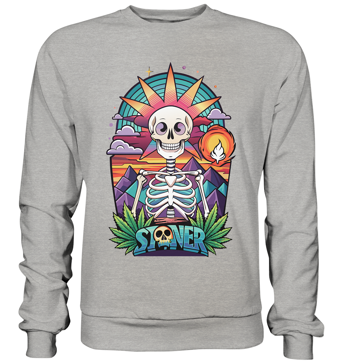 Color Stoner Skeleton - Unisex Sweatshirt