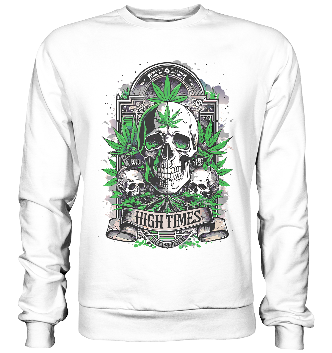 High Times Skull Green - Unisex Sweatshirt