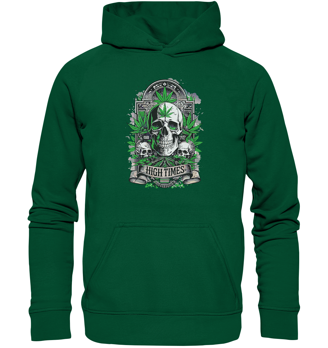 High Times Skull Green - Unisex Hoodie