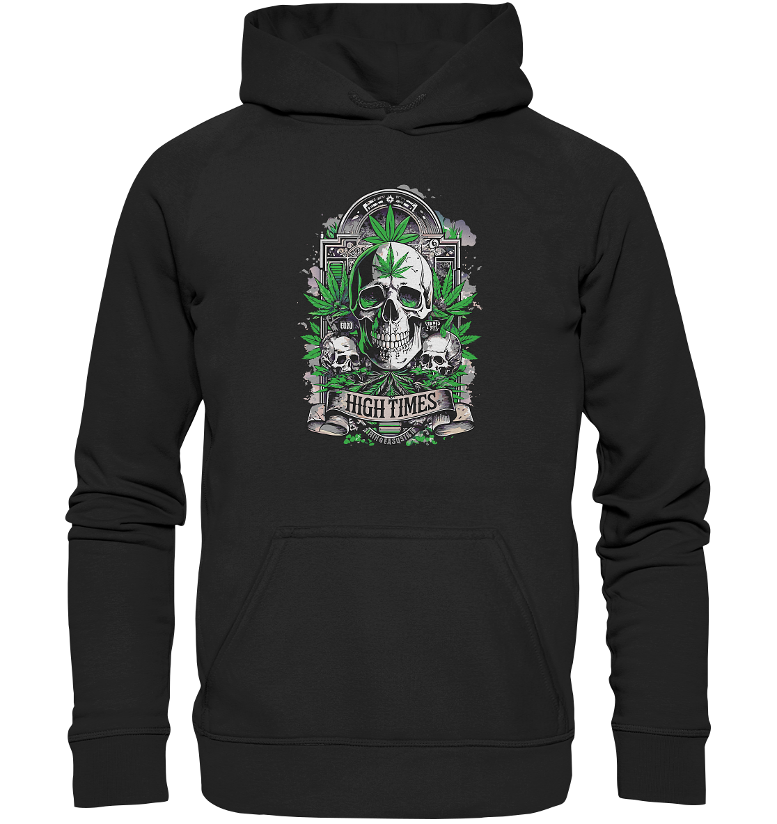 High Times Skull Green - Unisex Hoodie