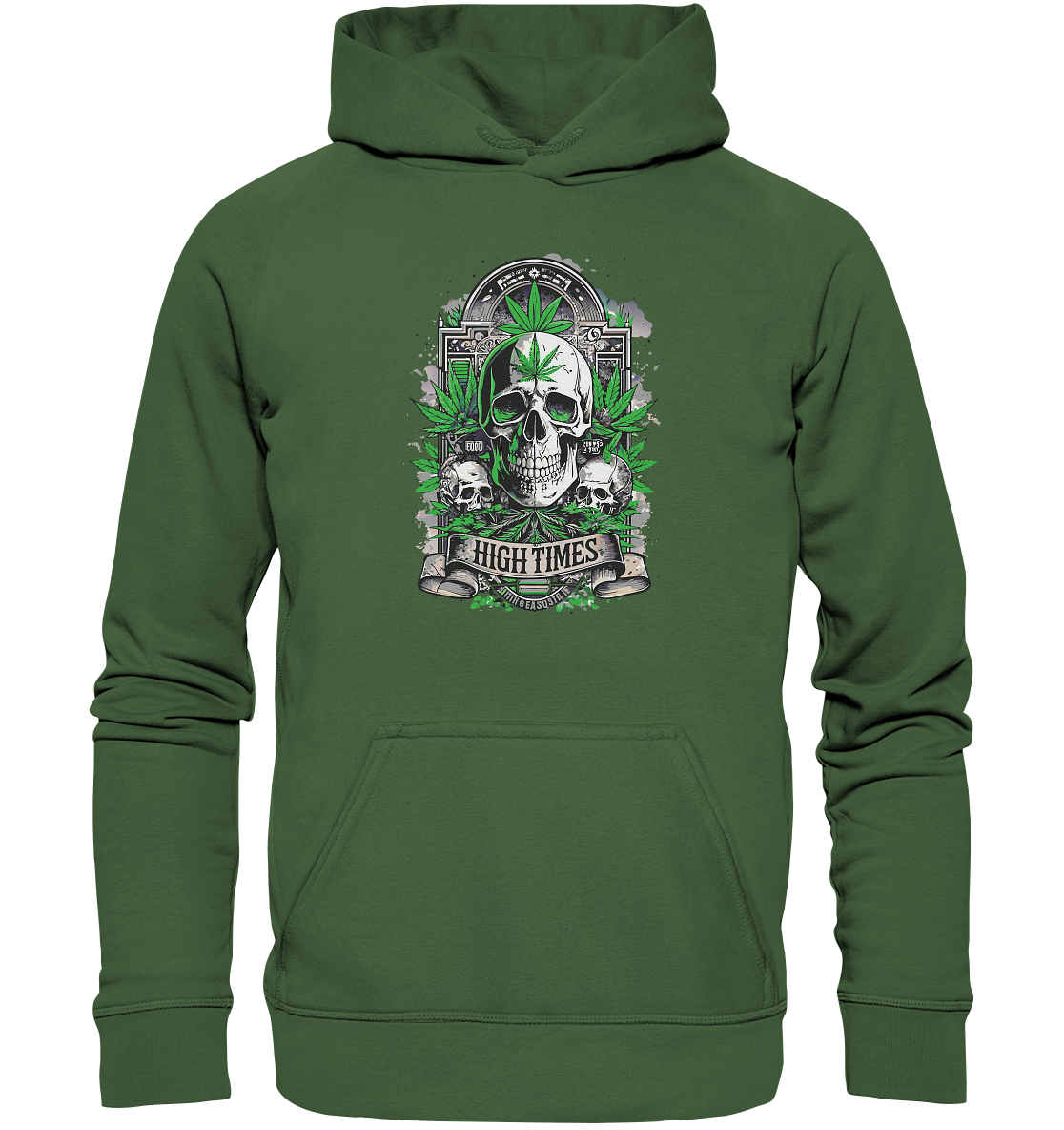 High Times Skull Green - Unisex Hoodie