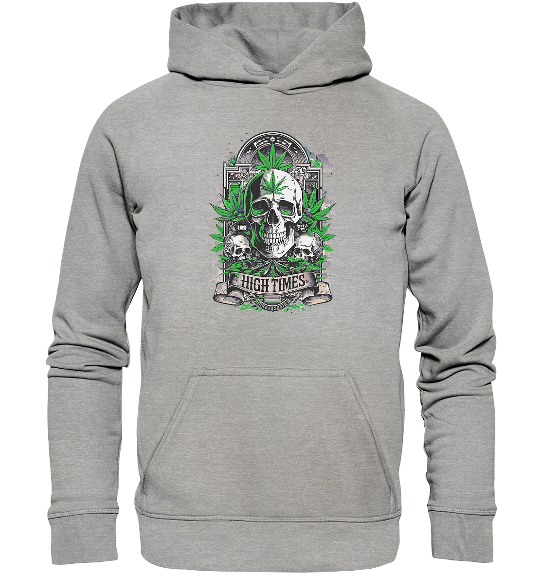 High Times Skull Green - Unisex Hoodie