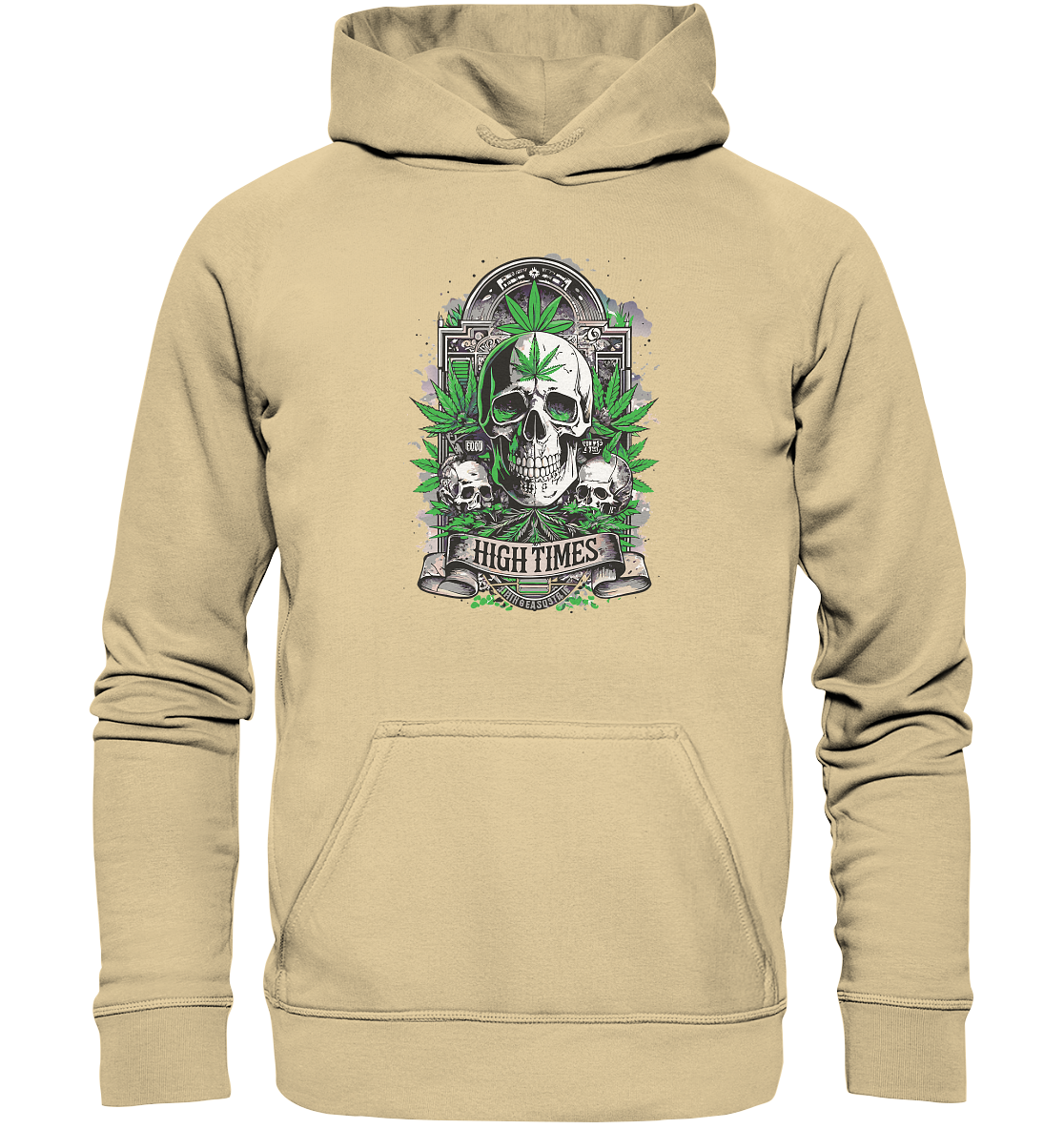 High Times Skull Green - Unisex Hoodie