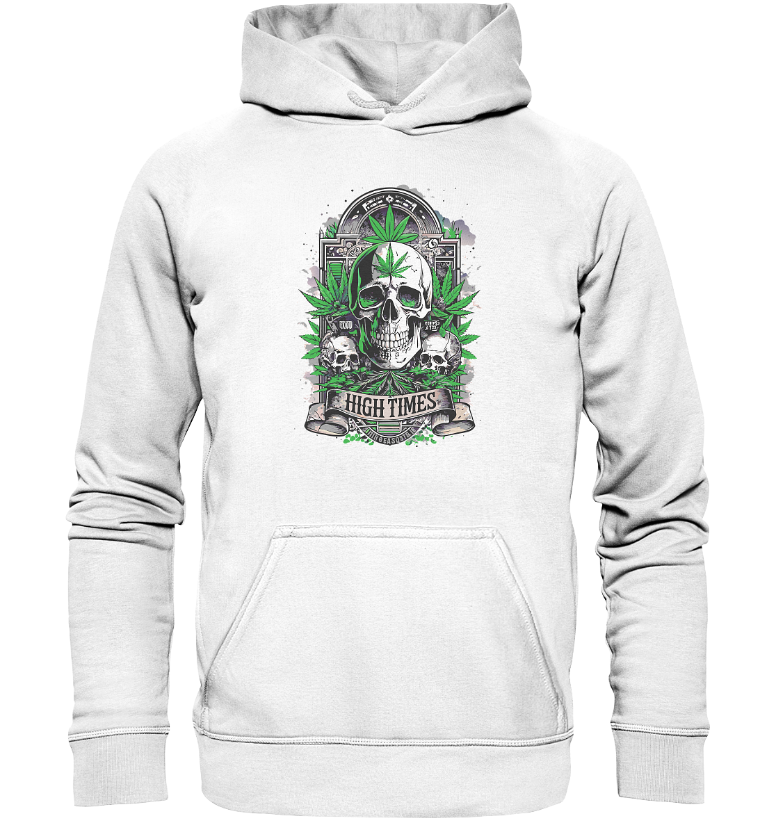 High Times Skull Green - Unisex Hoodie