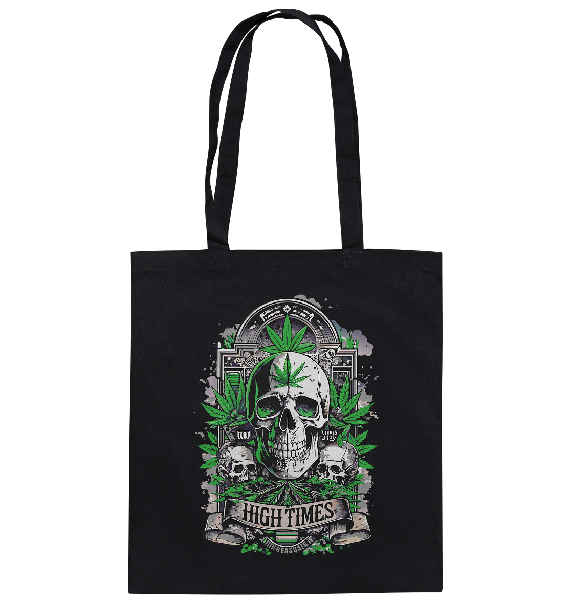 High Times Skull Green - Baumwolltasche