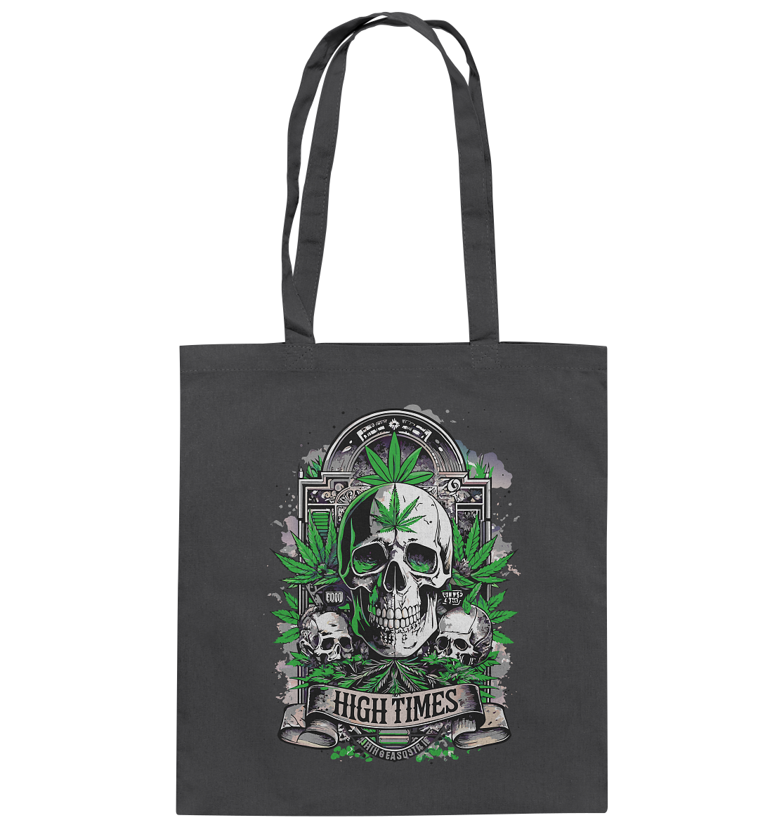 High Times Skull Green - Baumwolltasche